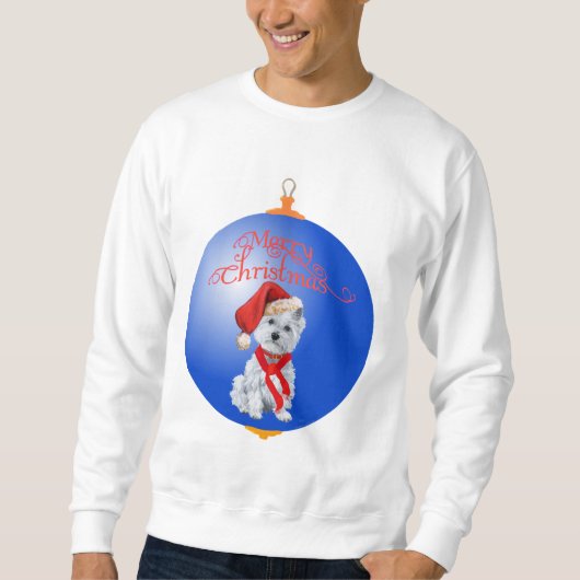 ウェスティーのクリスマス オブジェ スウェットシャツ (正面)