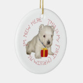 ウェスティーの子犬の最初のクリスマス セラミックオーナメント (右)