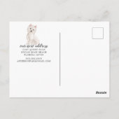 ウェスティーの引越し案内はがき ポストカード (裏面)