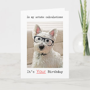 ウェスティーの計算は君の誕生日だ カード