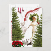 ウェスティーは自分に小さなメリークリスマスを持っている シーズンポストカード (正面/裏面)