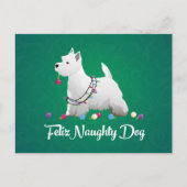 ウェスティーまたはウェストハイランドテリアいけなフェリズドッグ ポストカード (正面)