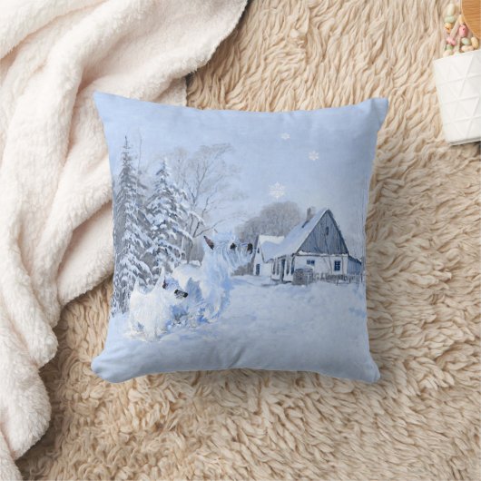 ウェスティーインウィンタータイムピロー クッション (ブランケット)