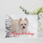 ウェスティーインザスノーハッピーホリデーズカード シーズンカード (スタンド正面)