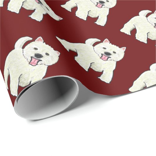 ウェスティーウエストハイランドホワイトテリア ラッピングペーパー (ロールコーナー)