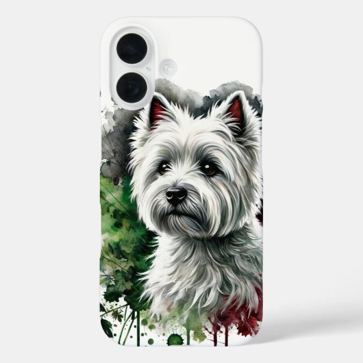 ウェスティーウォーターカラーアート Case-Mate iPhoneケース (裏面)