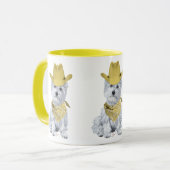 ウェスティーカウボーイインイエロー マグカップ (正面左)