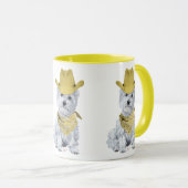 ウェスティーカウボーイインイエロー マグカップ (正面右)