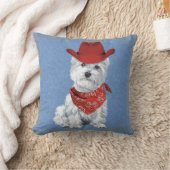 ウェスティーカウボーイオンデニム クッション (ブランケット)