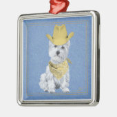 ウェスティーカウボーイオンデニム メタルオーナメント (左)