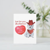 ウェスティーカウボーイバレンタイン シーズンポストカード (スタンド正面)