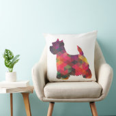 ウェスティーカラフルジオカルパターンのシルエット クッション (椅子)