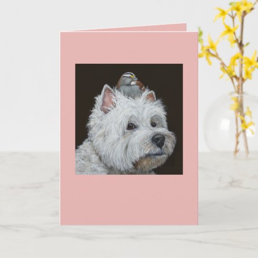 ウェスティーカード カード (黄色い花)