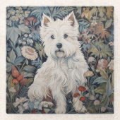 ウェスティーガーデンタペストリアムモリススタイル ガラスコースター (正面)