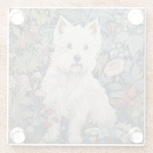 ウェスティーガーデンタペストリアムモリススタイル ガラスコースター (裏面)