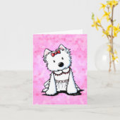 ウェスティーガールカード カード (黄色い花)