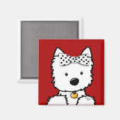 ウェスティーガール マグネット (正面/裏面)