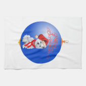 ウェスティークリスマスオーナメント キッチンタオル (横)