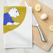 ウェスティークリスマスオーナメント キッチンタオル (四つ折り)