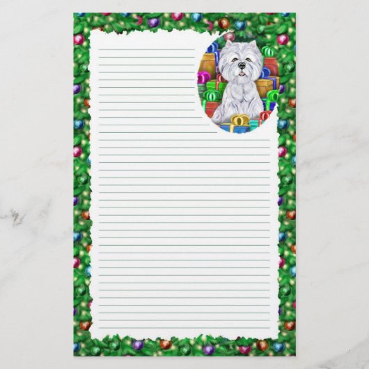 ウェスティークリスマスオープンギフト 便箋 (正面)