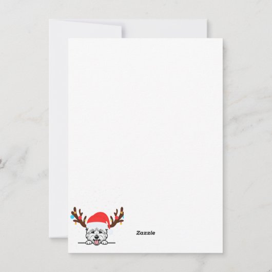 ウェスティークリスマスサンタスーツオンブラック シーズンカード (裏面)