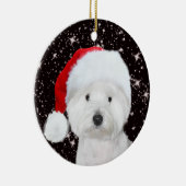 ウェスティークリスマス セラミックオーナメント (右)