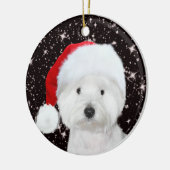 ウェスティークリスマス セラミックオーナメント (左)