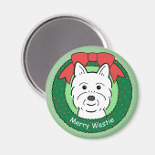 ウェスティークリスマス マグネット (正面/裏面)