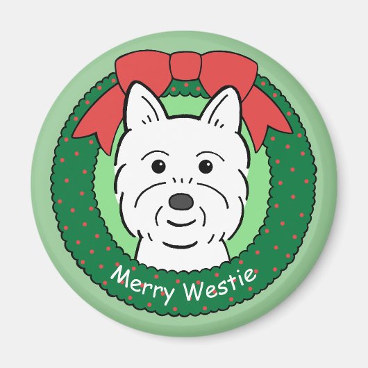 ウェスティークリスマス マグネット (正面)