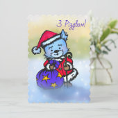 ウェスティーサンタクロース – З Різдвом! – 手書き シーズンカード (スタンド正面)