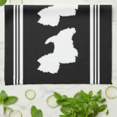 ウェスティーシルエットオンブラック キッチンタオル (折り畳み)