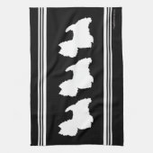 ウェスティーシルエットオンブラック キッチンタオル (縦)
