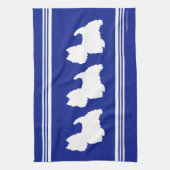 ウェスティーシルエットオンブルー キッチンタオル (縦)