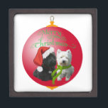 ウェスティースコッツティクリスマスオーナメント ギフトボックス<br><div class="desc">クリスマスシーズン救済にはの祝クリスマスのウェスティーとスコティ犬！マギー来ロス・スコットランドのショップを訪れ、私のオリジナルのアートワークから作られた400以上の季節のデザインを見に来て衣料品、ノベルティ品、ギフト品！メリークリスマス!</div>