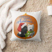 ウェスティースコッツティクリスマスオーナメント クッション (ブランケット)