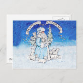 ウェスティーズとサンタクロース シーズンポストカード (正面/裏面)