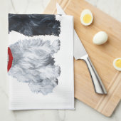 ウェスティーズとスコットランド人が一緒に キッチンタオル (四つ折り)