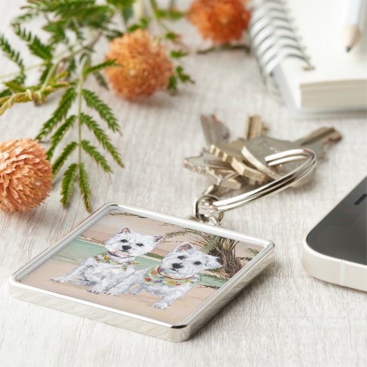 ウェスティーズオンアパルミービーチ キーホルダー (側面)