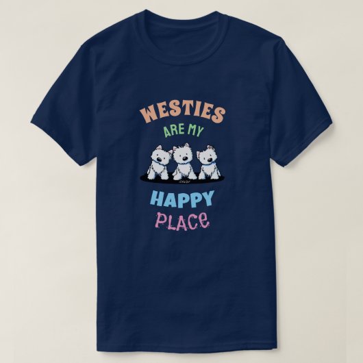 ウェスティーズHAPPY KiniArt Tシャツ (デザイン正面)