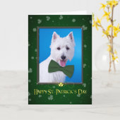 ウェスティーセントパトリックのデイカード カード (黄色い花)