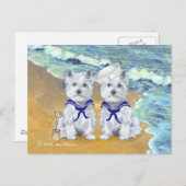 ウェスティーセーラーツインズアットザビーチ ポストカード (正面/裏面)