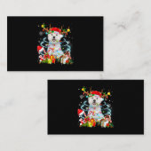 ウェスティートインディアクリスマスツリーライツパジャマドッグX 名刺 (正面/裏面)