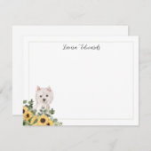 ウェスティードグースンフラワーユーカリパーソナライズされた ノートカード (正面/裏面)