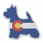 ウェスティードッグブリードコロラド州旗 シール (正面)