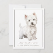 ウェスティードッグ新しい子犬おめでとうカード (正面)