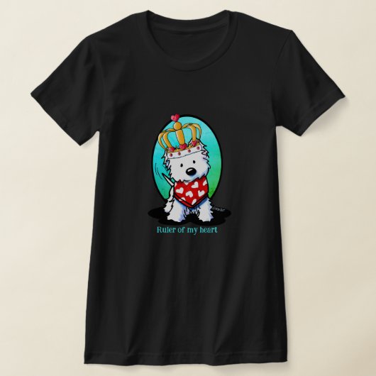 ウェスティードッグ王室のキニアート Tシャツ (レイダウン)