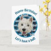 ウェスティーハッピーバースデー! カード (黄色い花)