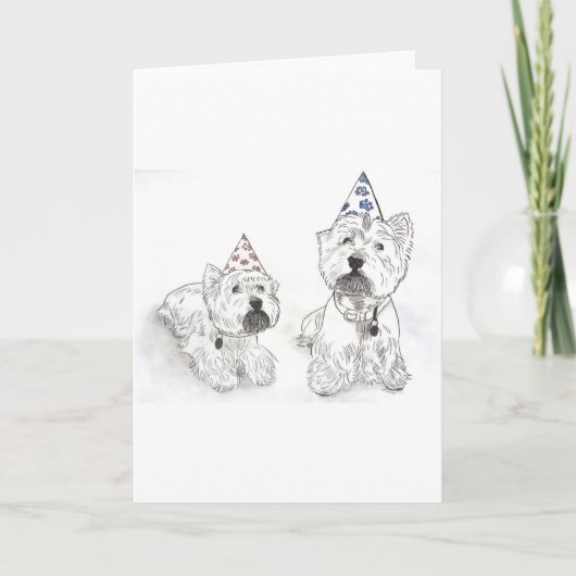 ウェスティーハッピーバースデー カード (正面)