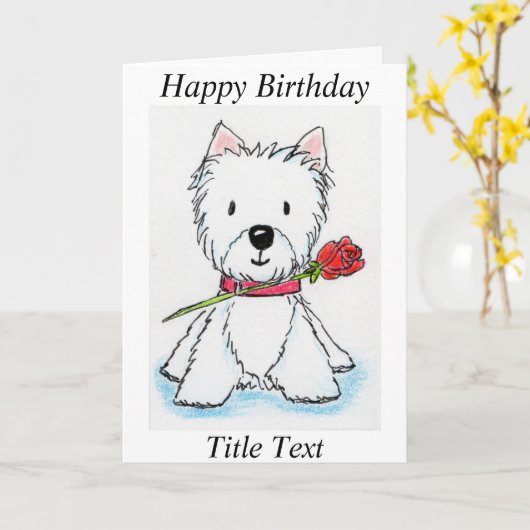 ウェスティーバラ誕生日カードフレンドムームなど カード (黄色い花)