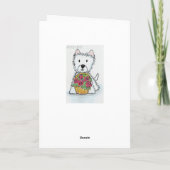 ウェスティーバラ誕生日グリーティングカードのパーソナライズ カード (裏面)